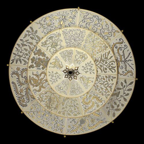  Silk Lamp Suspended 49" Scheherazade 3-Tier Herbarium