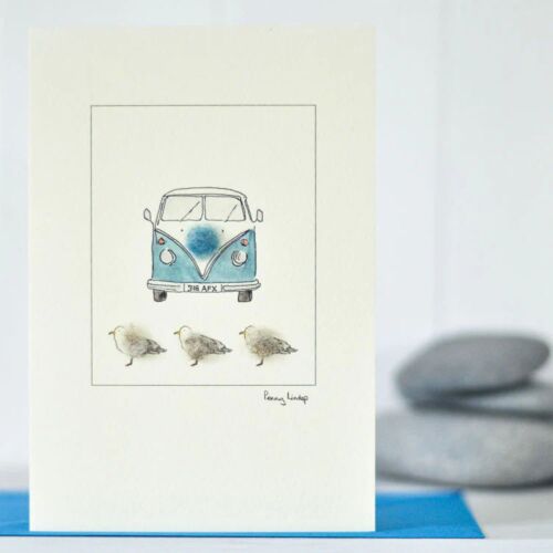 Stationery Camper Van & Gulls Card