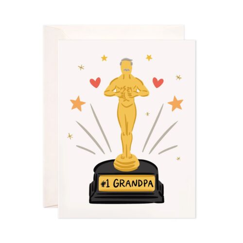 Stationery Grandpa Trophy Card