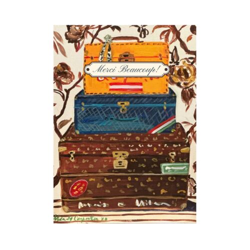 Stationery Merci Travel Trunks Card