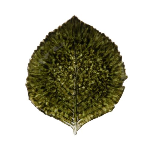 Stoneware Riviera Hydrangea Foret Leaf Plate