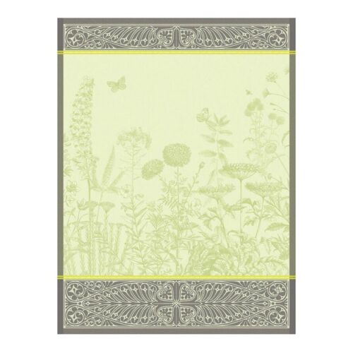 French Tea Towel Blooming Green
