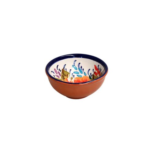 Terracotta Dip Bowl Blue & White