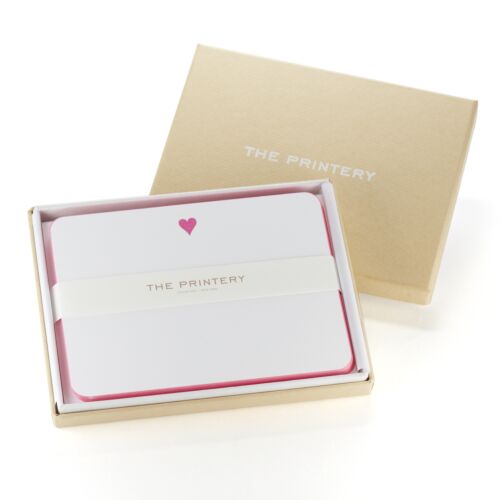 The Printery Stationery Set/10 Note Card Heart