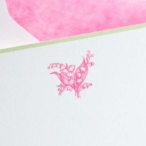 The Printery Stationery Set/10 Note Card Lily of the Valley