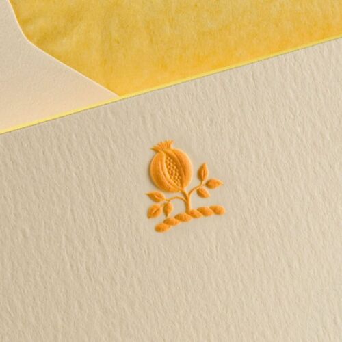 The Printery Stationery Set/10 Note Card Pomegranate