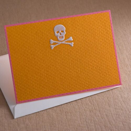 The Printery Stationery Set/6 Gift Enclosure Skull & Crossbones