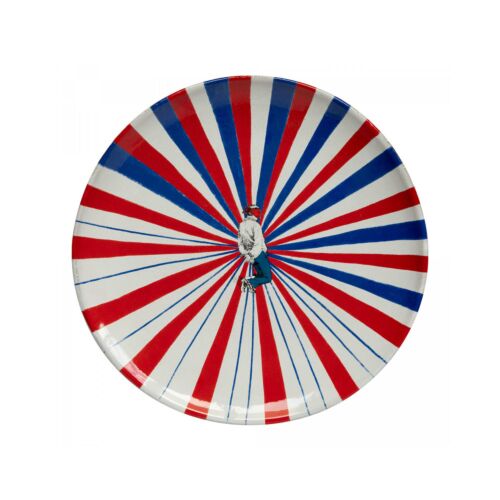 Tricolore Dessert Plate with Motif
