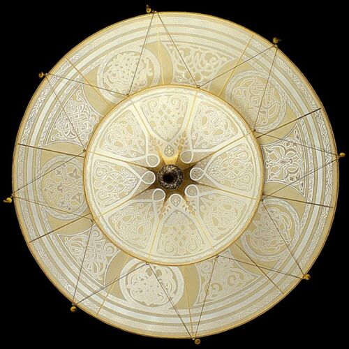 Silk Lamp Suspended 33" Scheherazade 2-Tier Geometric