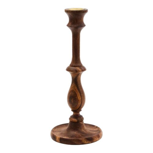 Wood Candlestick Tutti Black Siris