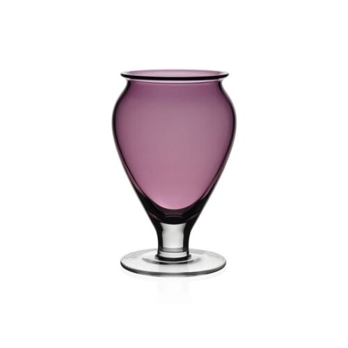 WYC Glass Amethyst Footed Vase