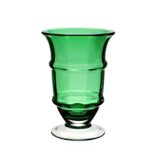 WYC Glass Cotswold Footed Vase Apple Green