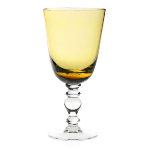 WYC Glass Fanny Goblet Amber