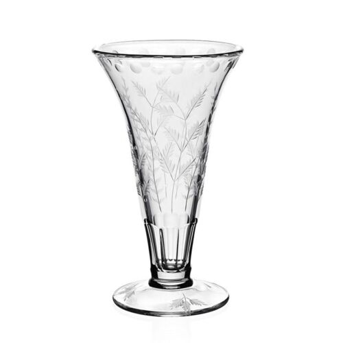 WYC Glass Fern Footed Vase 8"