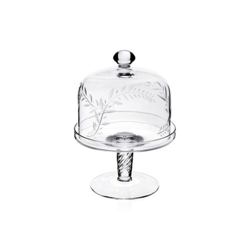 WYC Glass Jasmine Cake Stand with Dome