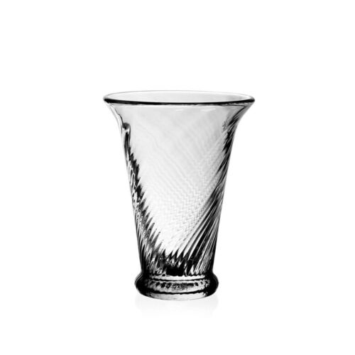 WYC Glass Waves Flower Vase 6"