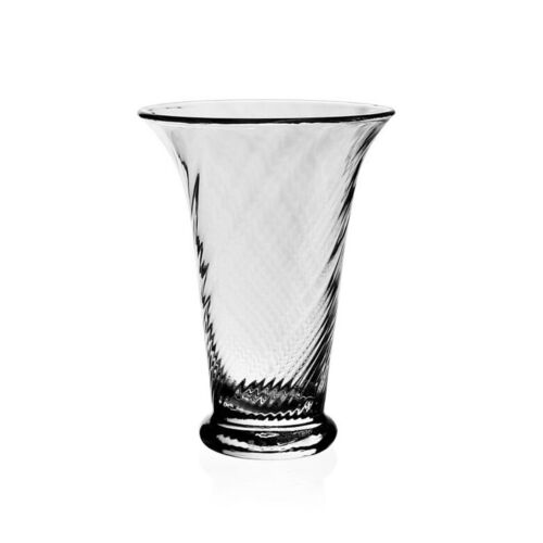 WYC Glass Waves Flower Vase 7.5"