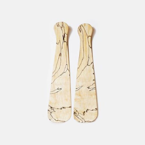 Peterman Maple Spalted Salad Server/Pair XLarge