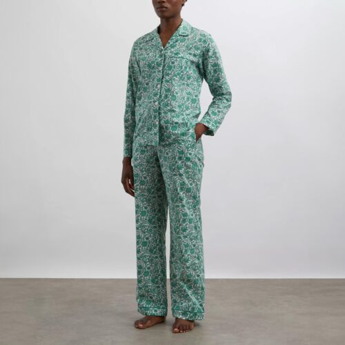      Liberty Sambourne Green Tana Lawn Cotton Pajama Set