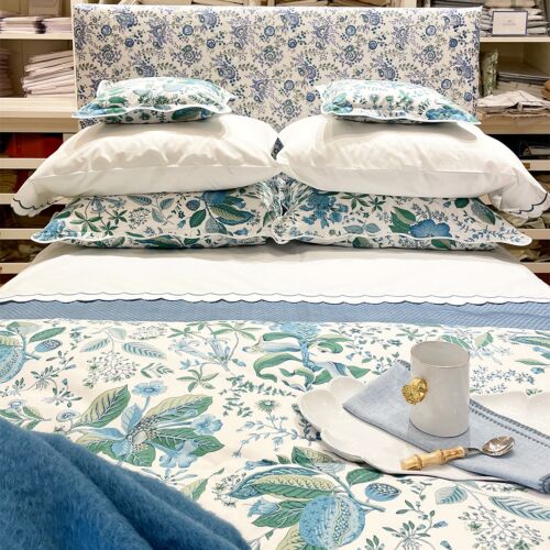  Matouk Pomegranate Sea & India Cerulean Bed
