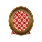 Cavallini Florentine Walnut Oval Frame 3"