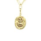 18K Gold-Dipped Anchor & Crown Charm Pendant