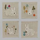 Coral & Tusk Cocktail Napkin Set/4 Bunnies & Blooms