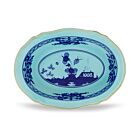 Ginori Oriente Italiano Iris Gold Rim Deep Oval Bowl