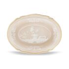   Ginori Oriente Italiano Meringa Gold Rim Deep Oval Bowl
