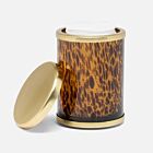 Pigeon & Poodle Benton Amber Tortoise & Matte Gold Canister Small