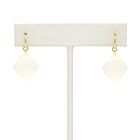 18K Gold-Dipped Diamond White Stone Earrings