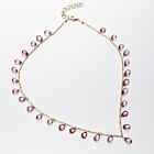 14K Pink Tourmaline & Chrome Diopside Necklace 