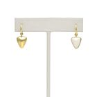 18K Gold-Dipped Soft Triangle Reversible Bone Stone Earrings