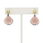 18K Gold-Dipped Large Tear Drop Stone Earrings
