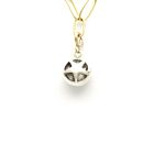 18K Gold-Dipped Silver Star Reversible Light Blue Stone Pendant