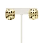 18K Gold-Dipped Woven Soft Square Clip Earrings