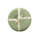 Deborah Rhodes Coaster Linen Braid Ivory & Moss