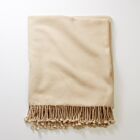 4-Ply Cashmere Throw Tapioca