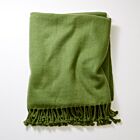 4-Ply Diamond Weave Cashmere Throw Watercress