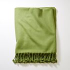 4-Ply Zig Zag Cashmere Throw Cactus