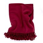 4-Ply Zig Zag Cashmere Throw Fuchsia Rose