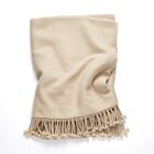 4-Ply Zig Zag Cashmere Throw Tapioca