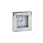 Addison Ross Alarm Clock Square Mother of Pearl & Silver