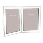 Addison Ross Enamel & Silver White Double Frame 5x7"