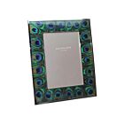 Addison Ross Faux Peacock Feather & Silver Frame 5x7"