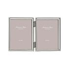 Addison Ross Fine Edged Silver Double Frame 4x6"