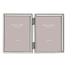 Addison Ross Fine Edged Silver Double Frame 5x7"