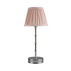 Addison Ross Light Pink Scallop Lampshade with Bamboo Silver Base