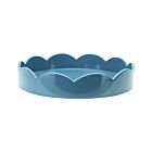 Addison Ross Scallop Round Tray Chambray Small