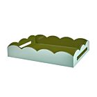 Addison Ross Scallop Tray Eau De Nil & Khaki